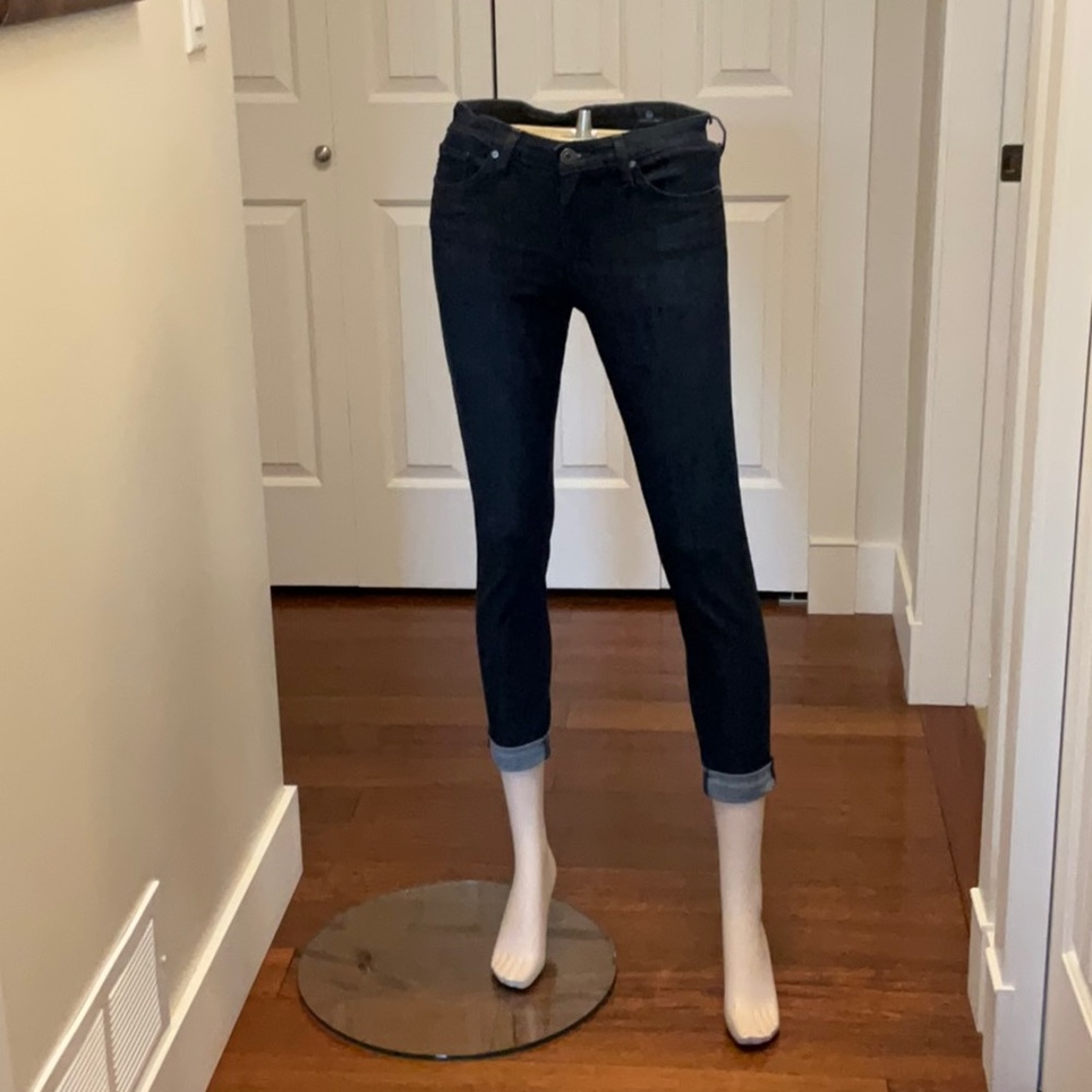 ADRIANO GOLDSCHMIED Women's THE LEGGING ANKLE Dark Blue Jeans Size 28R